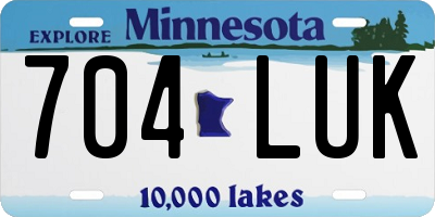 MN license plate 704LUK