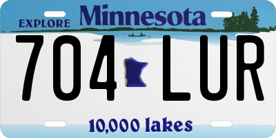 MN license plate 704LUR