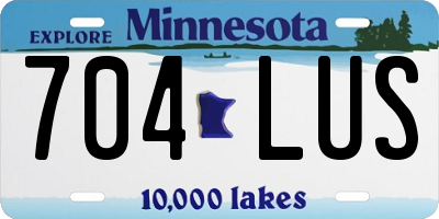 MN license plate 704LUS