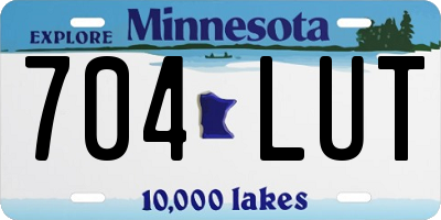 MN license plate 704LUT