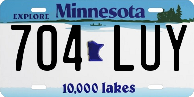 MN license plate 704LUY