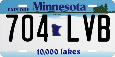 MN license plate 704LVB