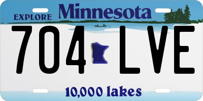 MN license plate 704LVE
