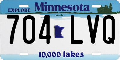 MN license plate 704LVQ