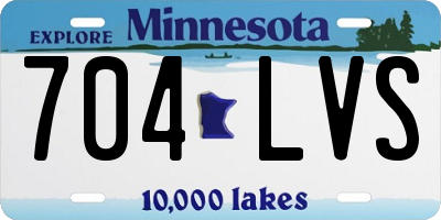 MN license plate 704LVS