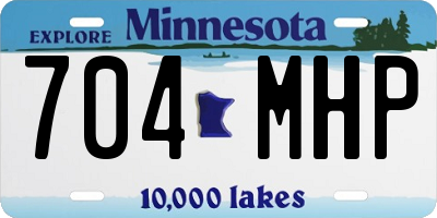 MN license plate 704MHP