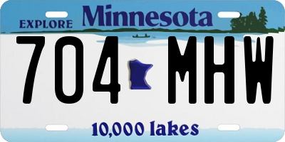 MN license plate 704MHW