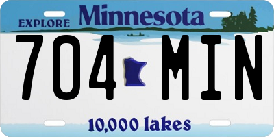 MN license plate 704MIN