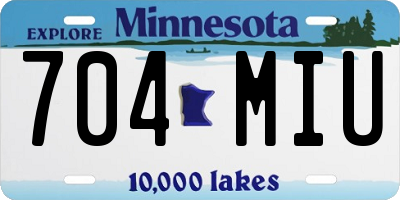 MN license plate 704MIU