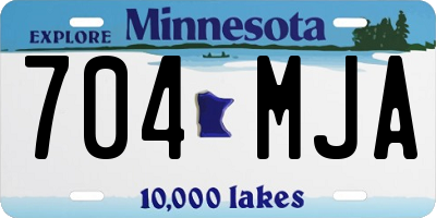MN license plate 704MJA