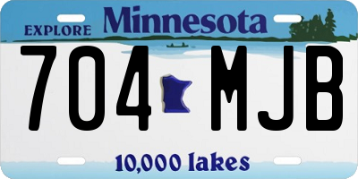 MN license plate 704MJB