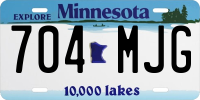 MN license plate 704MJG