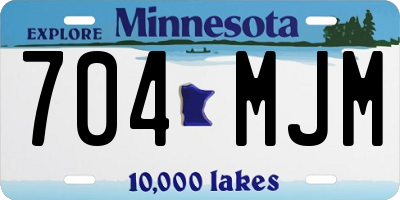 MN license plate 704MJM