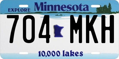 MN license plate 704MKH