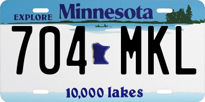 MN license plate 704MKL
