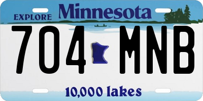 MN license plate 704MNB
