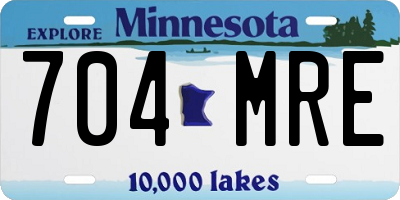 MN license plate 704MRE