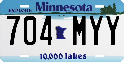 MN license plate 704MYY