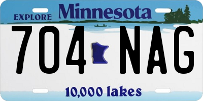 MN license plate 704NAG
