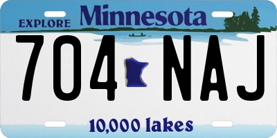 MN license plate 704NAJ