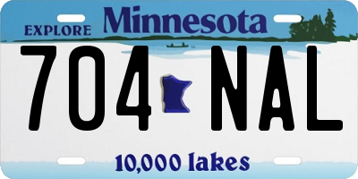 MN license plate 704NAL