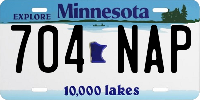 MN license plate 704NAP