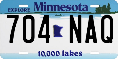 MN license plate 704NAQ