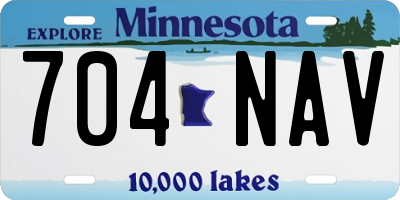 MN license plate 704NAV