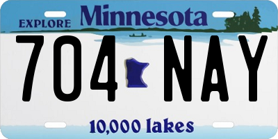 MN license plate 704NAY