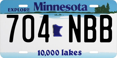 MN license plate 704NBB