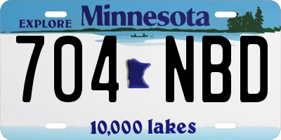 MN license plate 704NBD