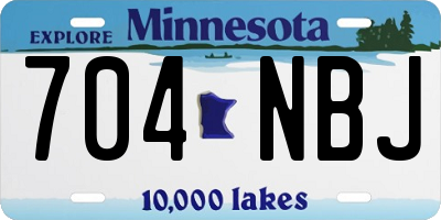 MN license plate 704NBJ