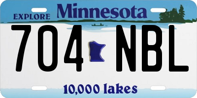 MN license plate 704NBL