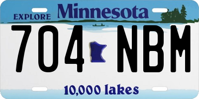 MN license plate 704NBM