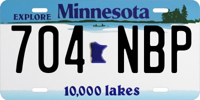 MN license plate 704NBP
