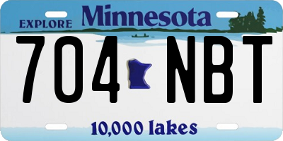 MN license plate 704NBT