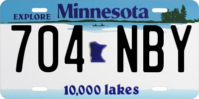 MN license plate 704NBY