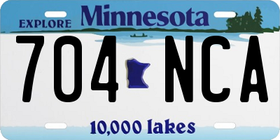 MN license plate 704NCA