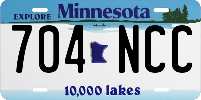 MN license plate 704NCC