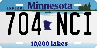 MN license plate 704NCI