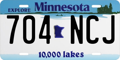 MN license plate 704NCJ