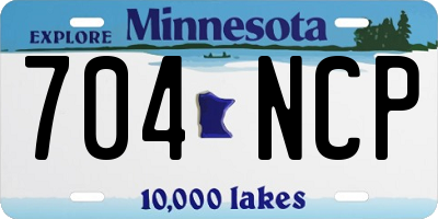 MN license plate 704NCP