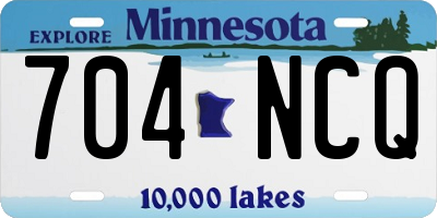 MN license plate 704NCQ