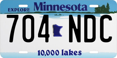 MN license plate 704NDC