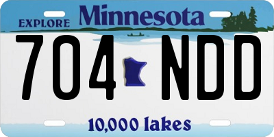 MN license plate 704NDD