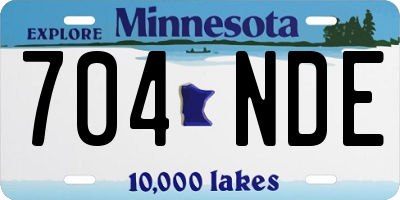 MN license plate 704NDE