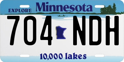 MN license plate 704NDH