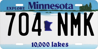 MN license plate 704NMK
