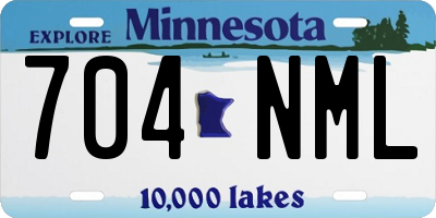 MN license plate 704NML