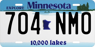 MN license plate 704NMO